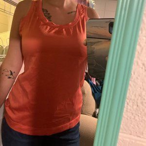 orange satin tank